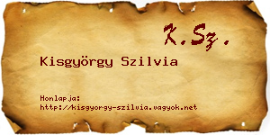 Kisgyörgy Szilvia névjegykártya